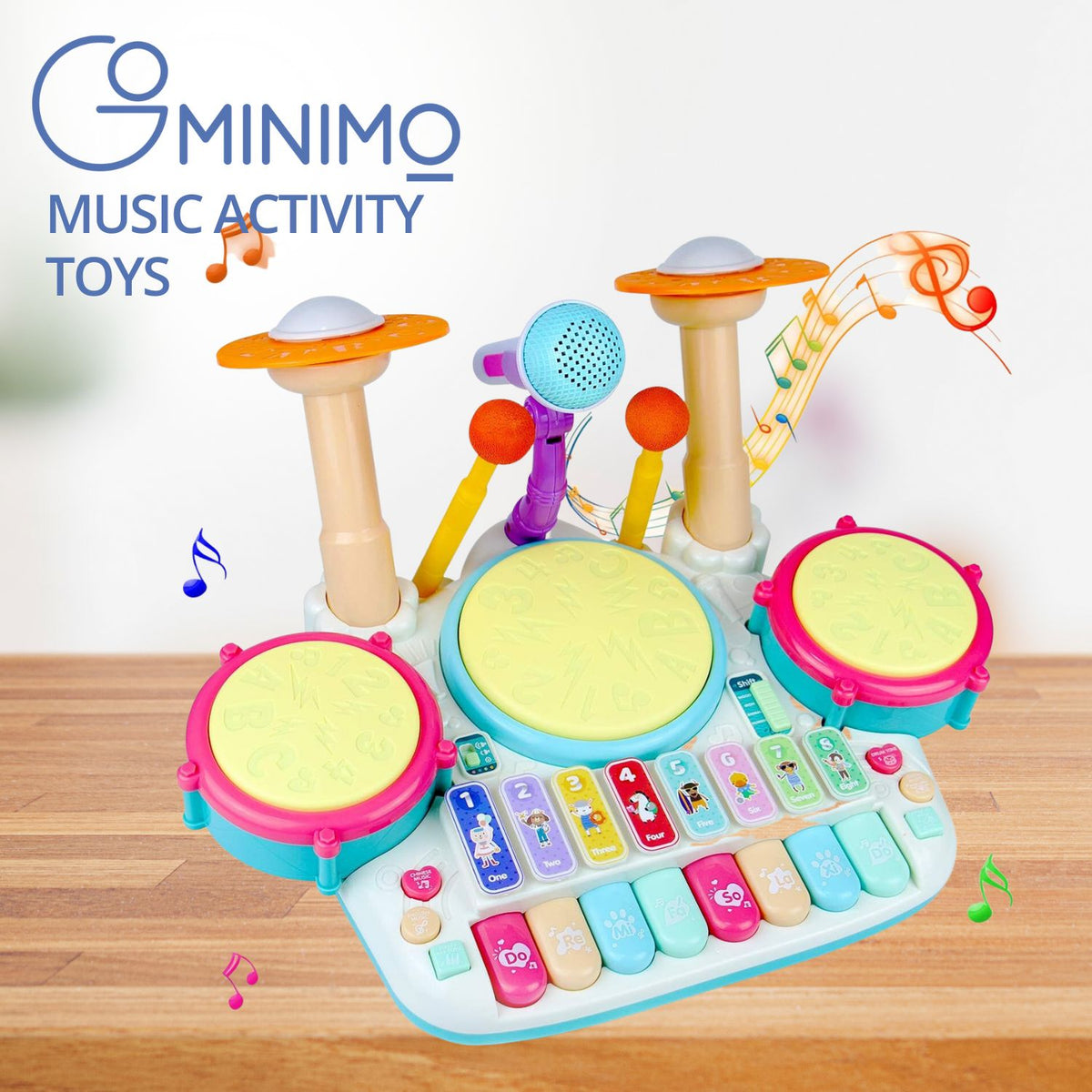 GOMINIMO Kids Toy Educational Drum Set GO-MAT-104-XC